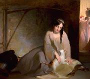 Thomas Sully Cinderella at the Kitchen Fire Germany oil painting artist